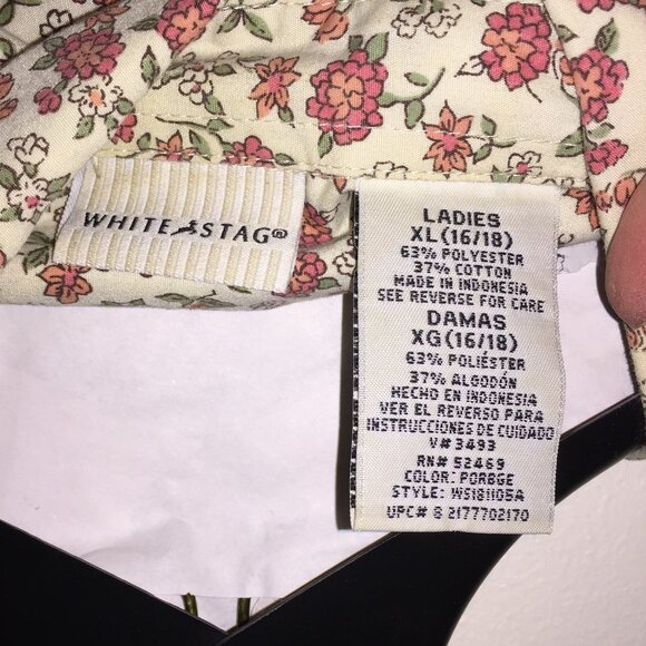 Retro Red Flowered Blouse XL - Picture 3 of 10